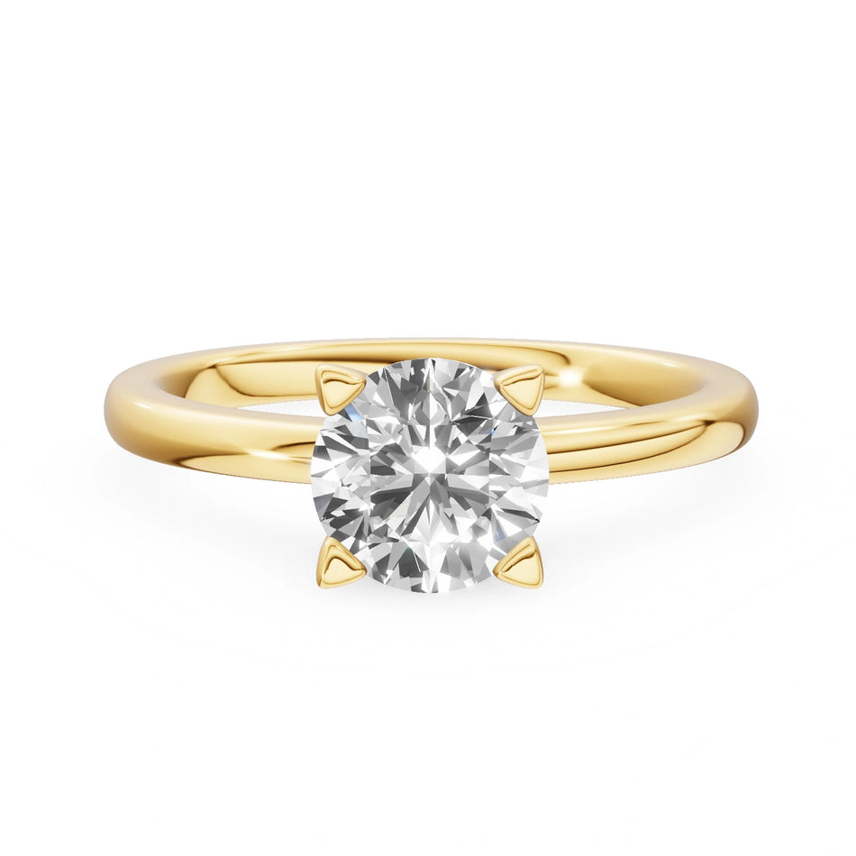 Gremari Seven Grace zásnubný prsteň zo žltého zlata s 1,00 ct lab-grown diamantom – Round/Brilliant