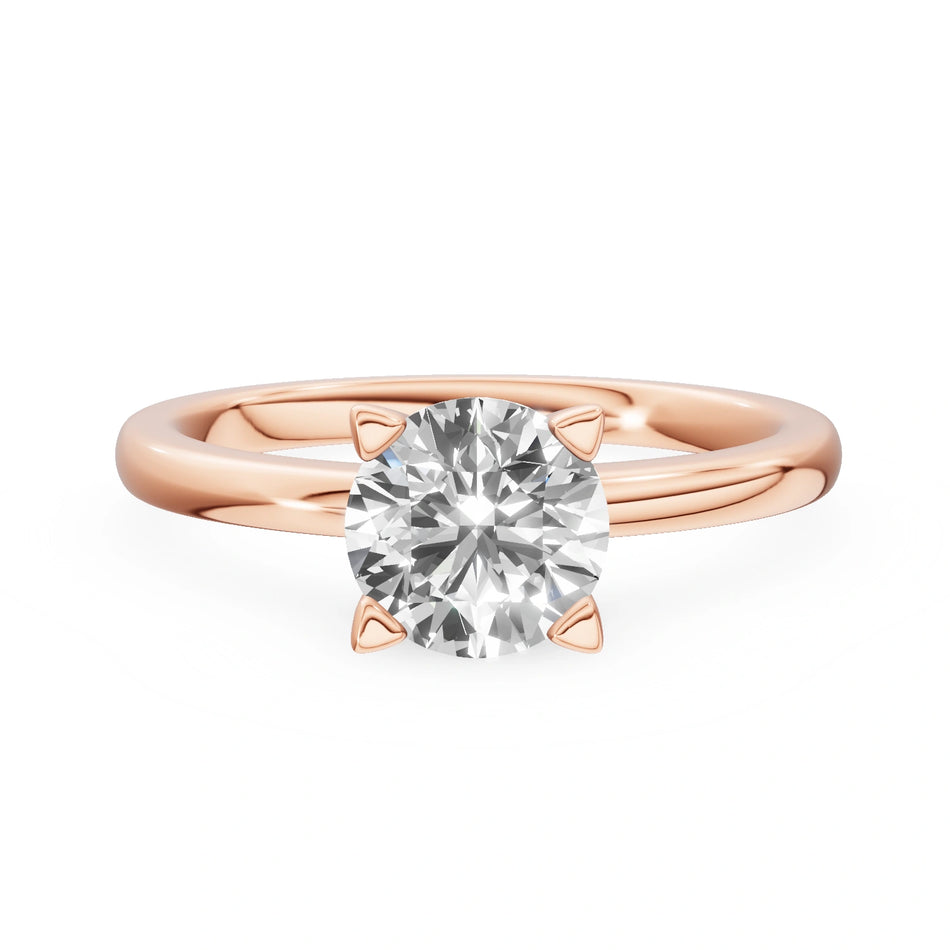 Gremari Seven Grace zásnubný prsteň z ružového zlata s 1,00 ct lab-grown diamantom – Round/Brilliant