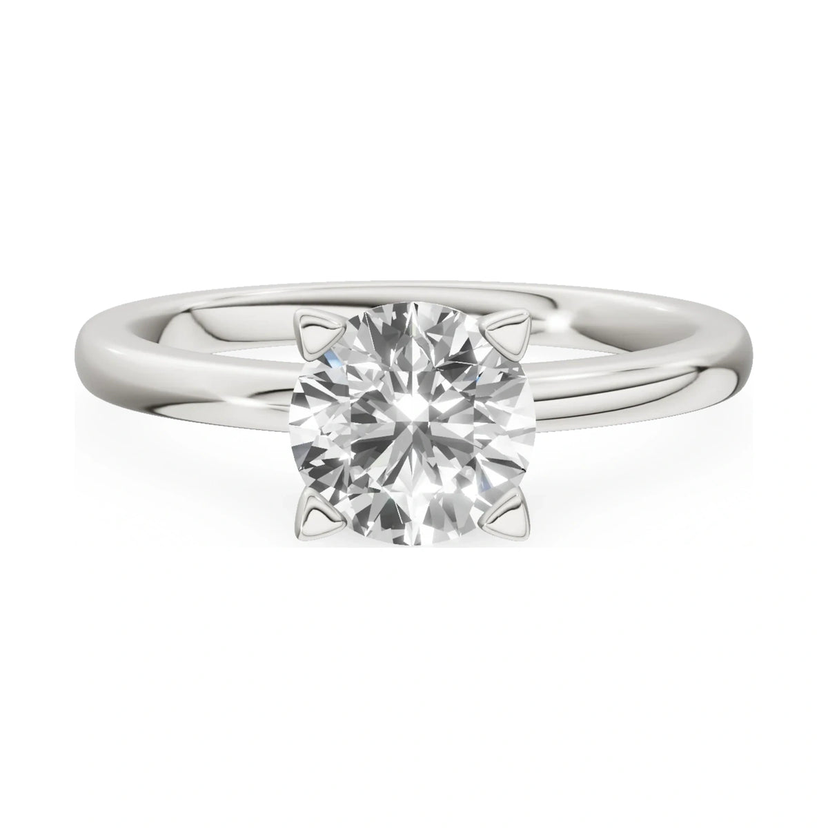 GREMARI Seven Grace 14K white gold engagement ring with 1.00 ct round-cut lab-grown diamond