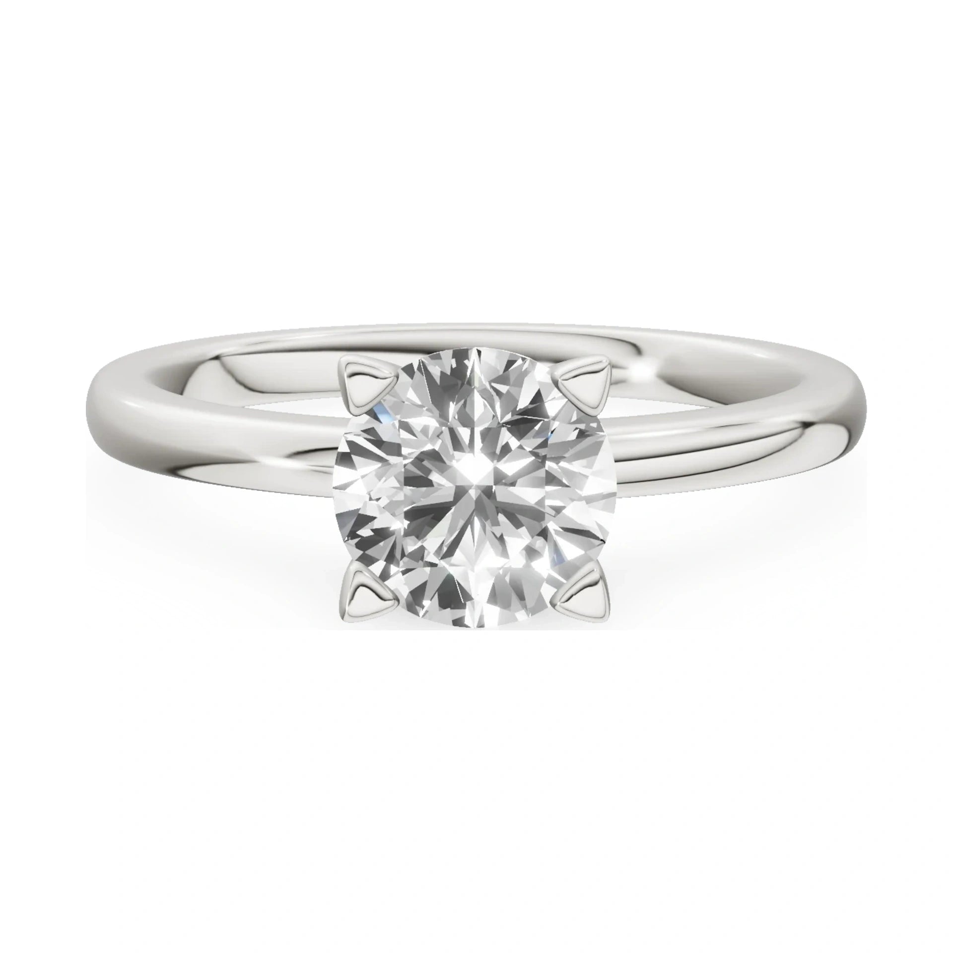 GREMARI Seven Grace 14K white gold engagement ring with 1.00 ct round-cut lab-grown diamond
