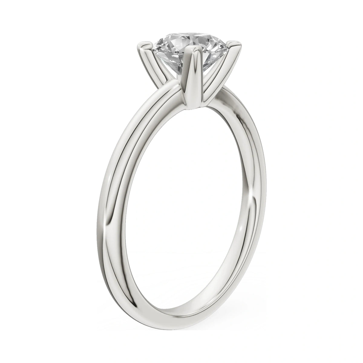 14K white gold GREMARI Seven Grace ring with 1.00 ct round-cut lab-grown diamond
