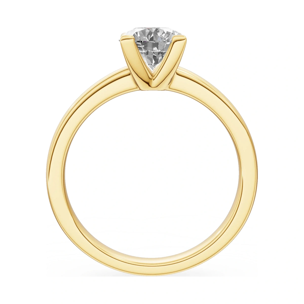 GREMARI Seven Grace round-cut lab-grown diamond engagement ring in 14K yellow gold, 1.00 ct