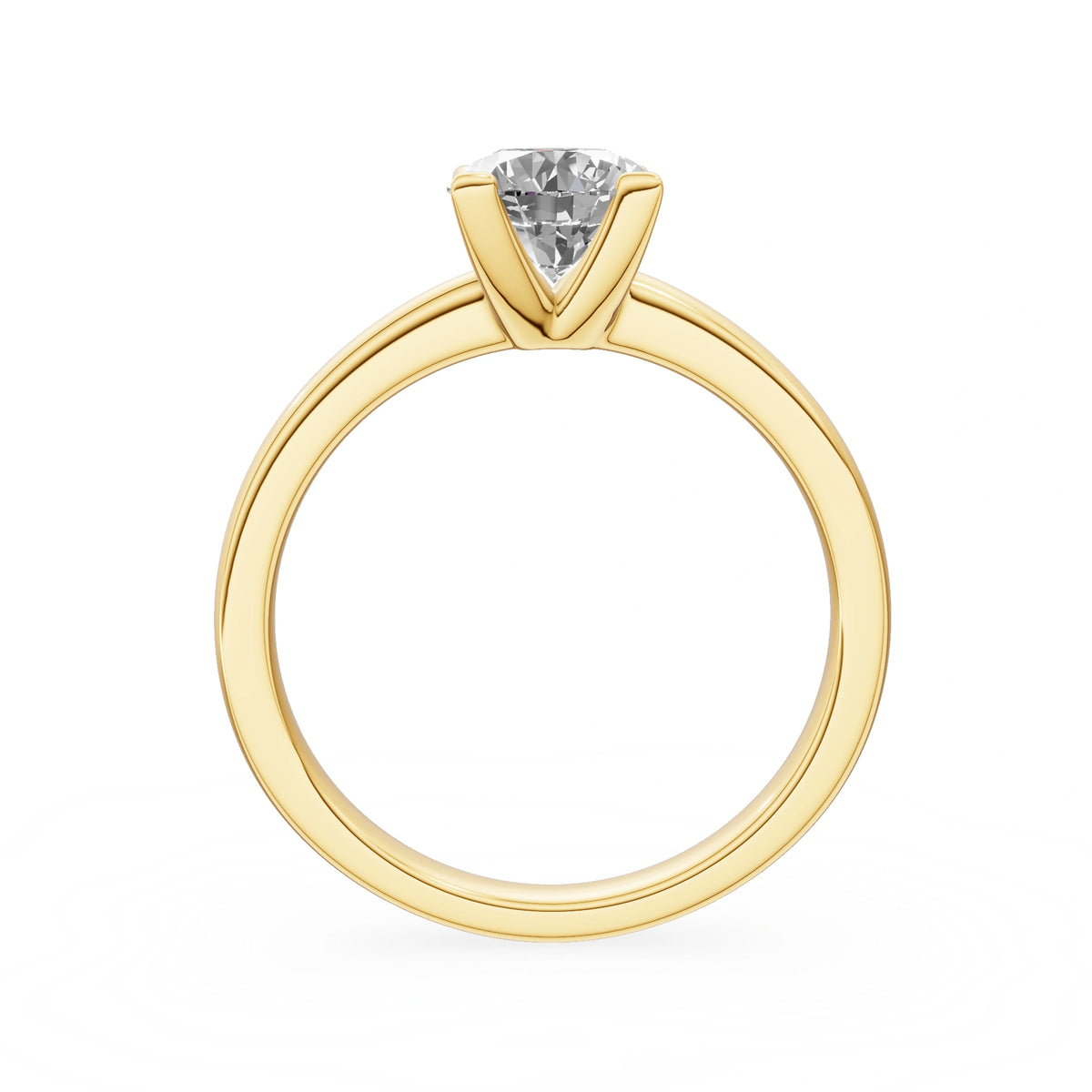 Gremari Seven Grace zásnubný prsteň zo žltého zlata s 1,00 ct prírodným diamantom – Round/Brilliant