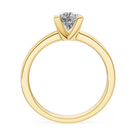 GREMARI Seven Grace round-cut lab-grown diamond engagement ring in 14K yellow gold, 1.00 ct