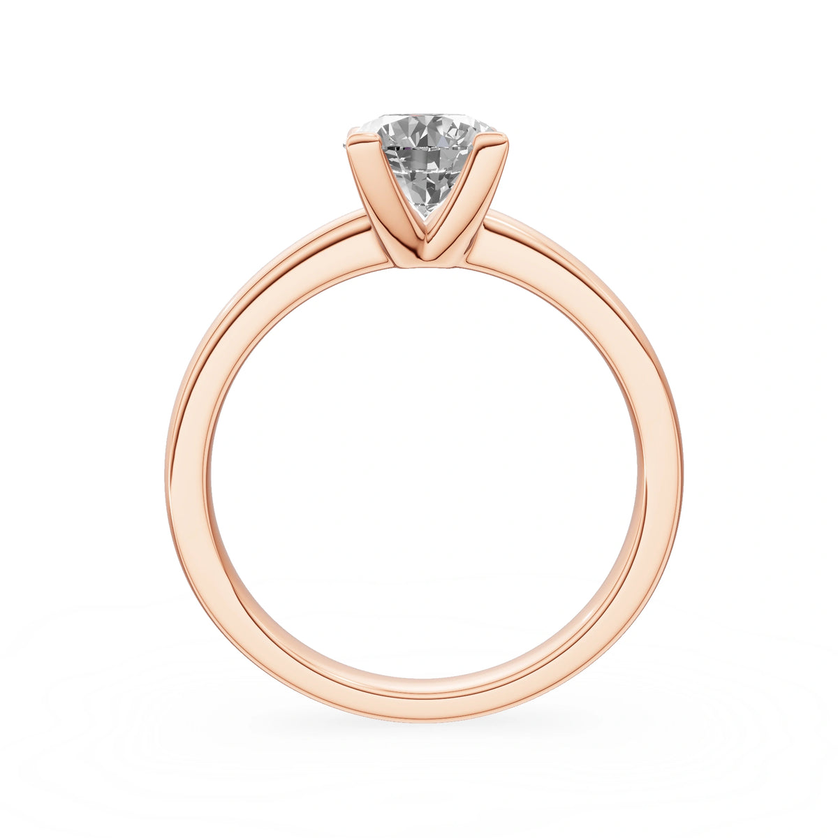 Gremari Seven Grace zásnubný prsteň z ružového zlata s 1,00 ct lab-grown diamantom – Round/Brilliant