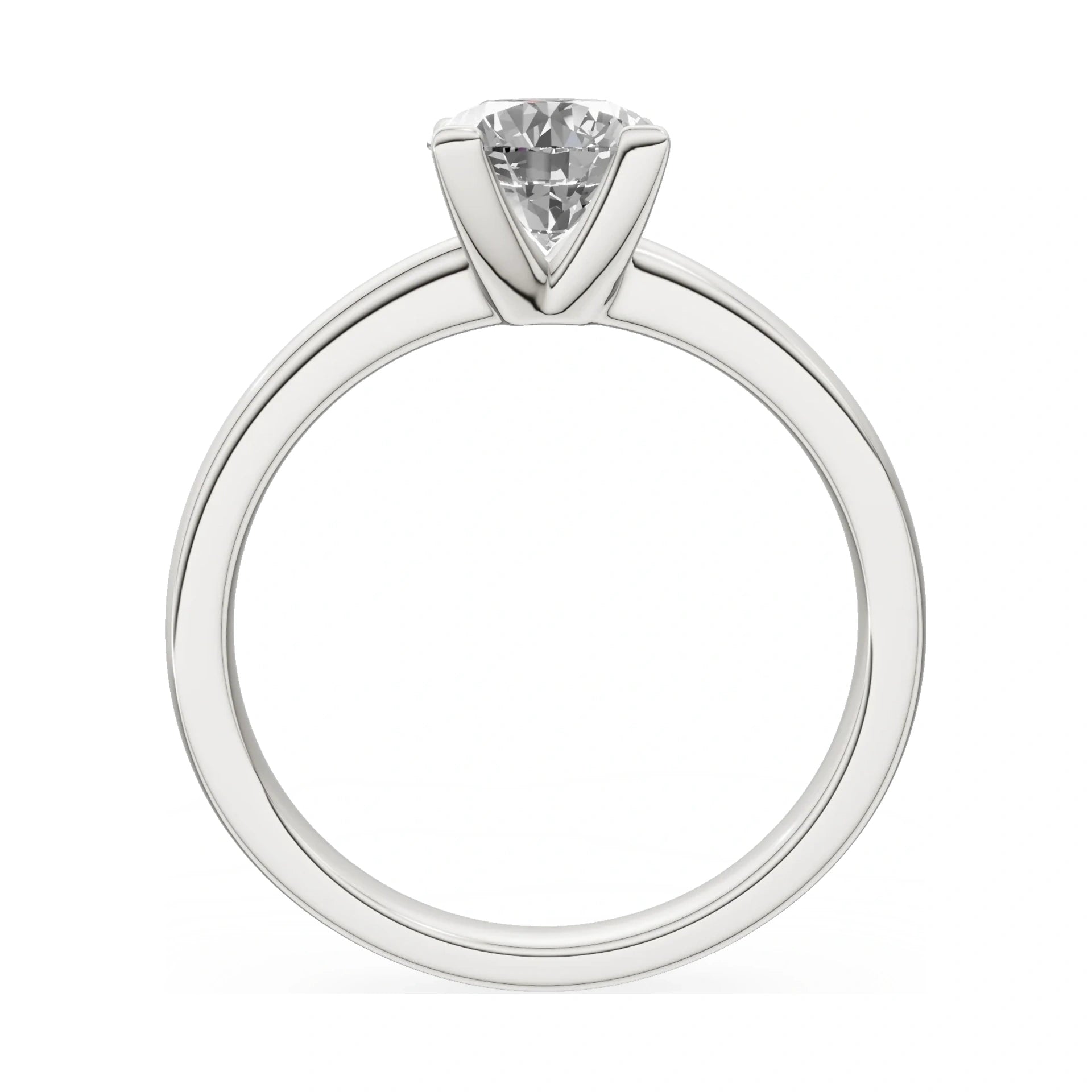 GREMARI Seven Grace round-cut lab-grown diamond engagement ring in 14K white gold, 1.00 ct