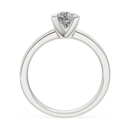 GREMARI Seven Grace round-cut lab-grown diamond engagement ring in 14K white gold, 1.00 ct
