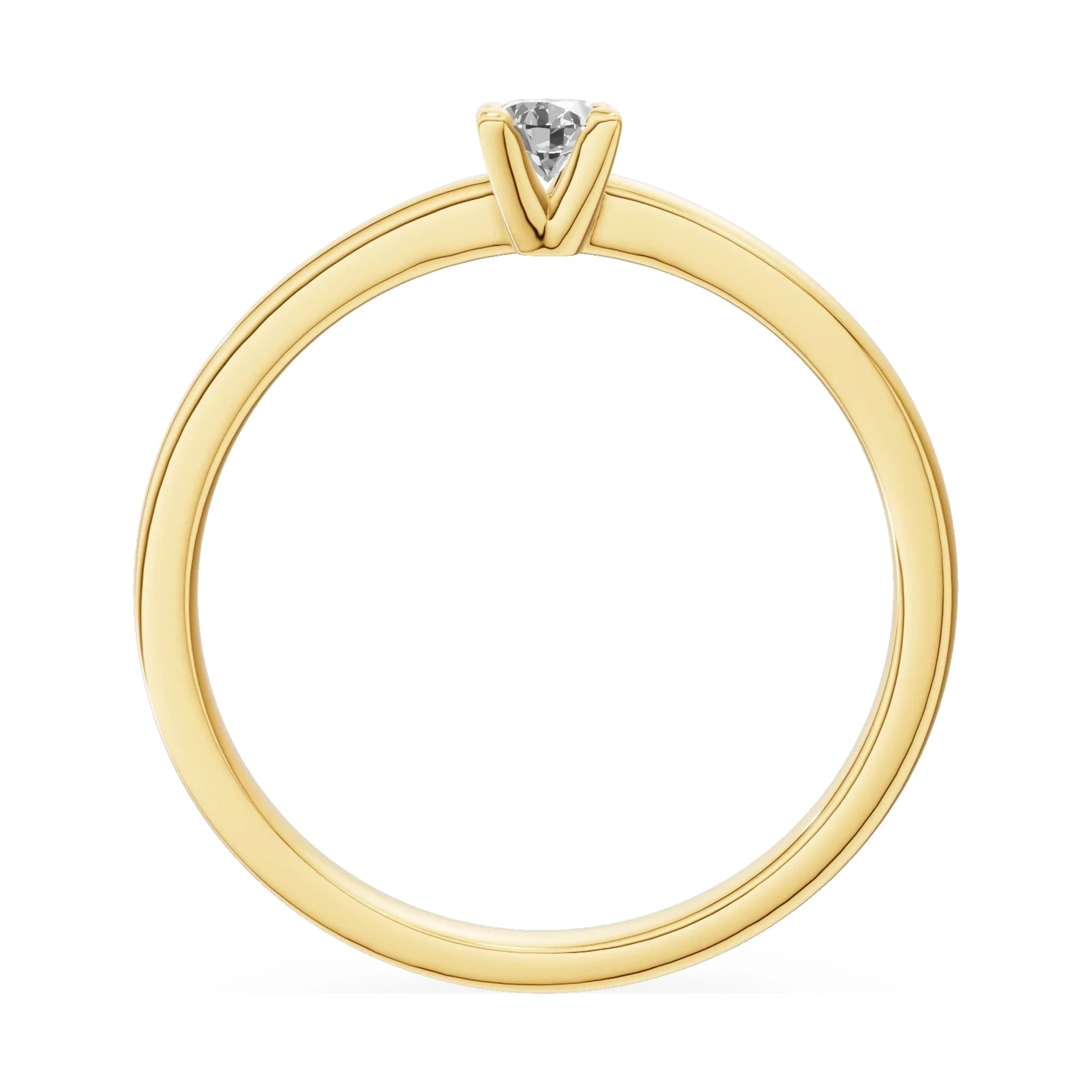 GREMARI Seven Grace oval-cut lab-grown diamond engagement ring in 14K yellow gold, 0.15 ct