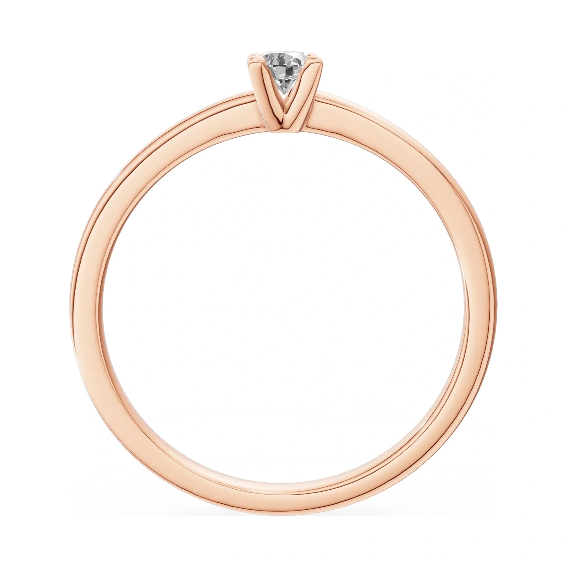 GREMARI Seven Grace oval-cut lab-grown diamond engagement ring in 14K rose gold, 0.15 ct