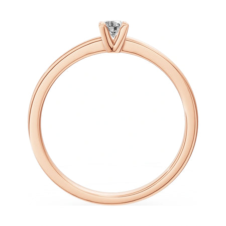 GREMARI Seven Grace oval-cut lab-grown diamond engagement ring in 14K rose gold, 0.15 ct