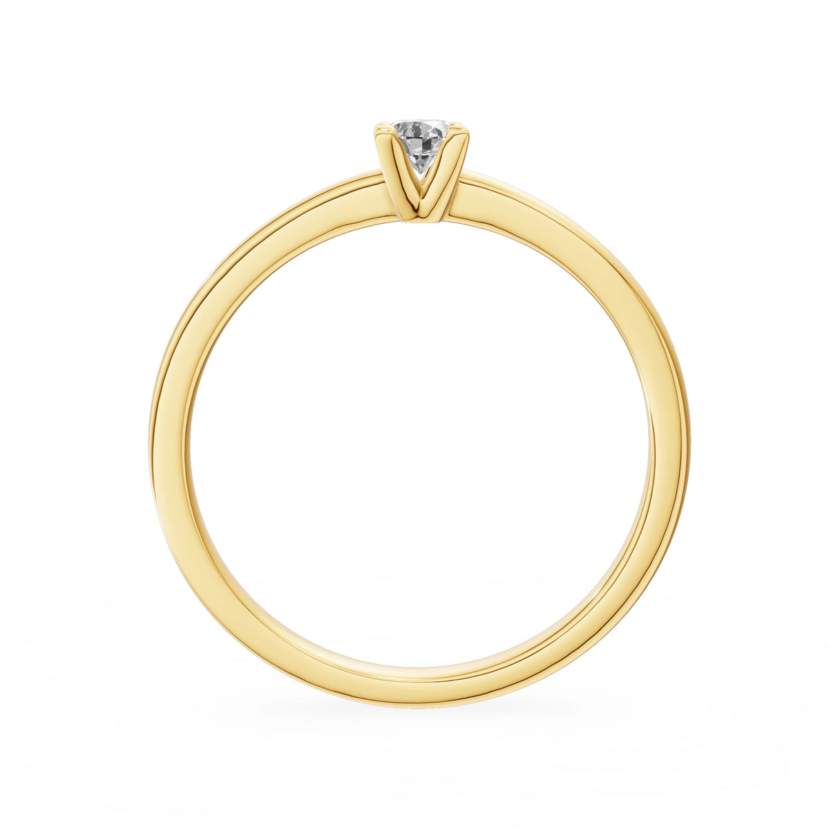 Gremari Seven Grace zásnubný prsteň zo žltého zlata s 0,15 ct lab-grown diamantom – Oval