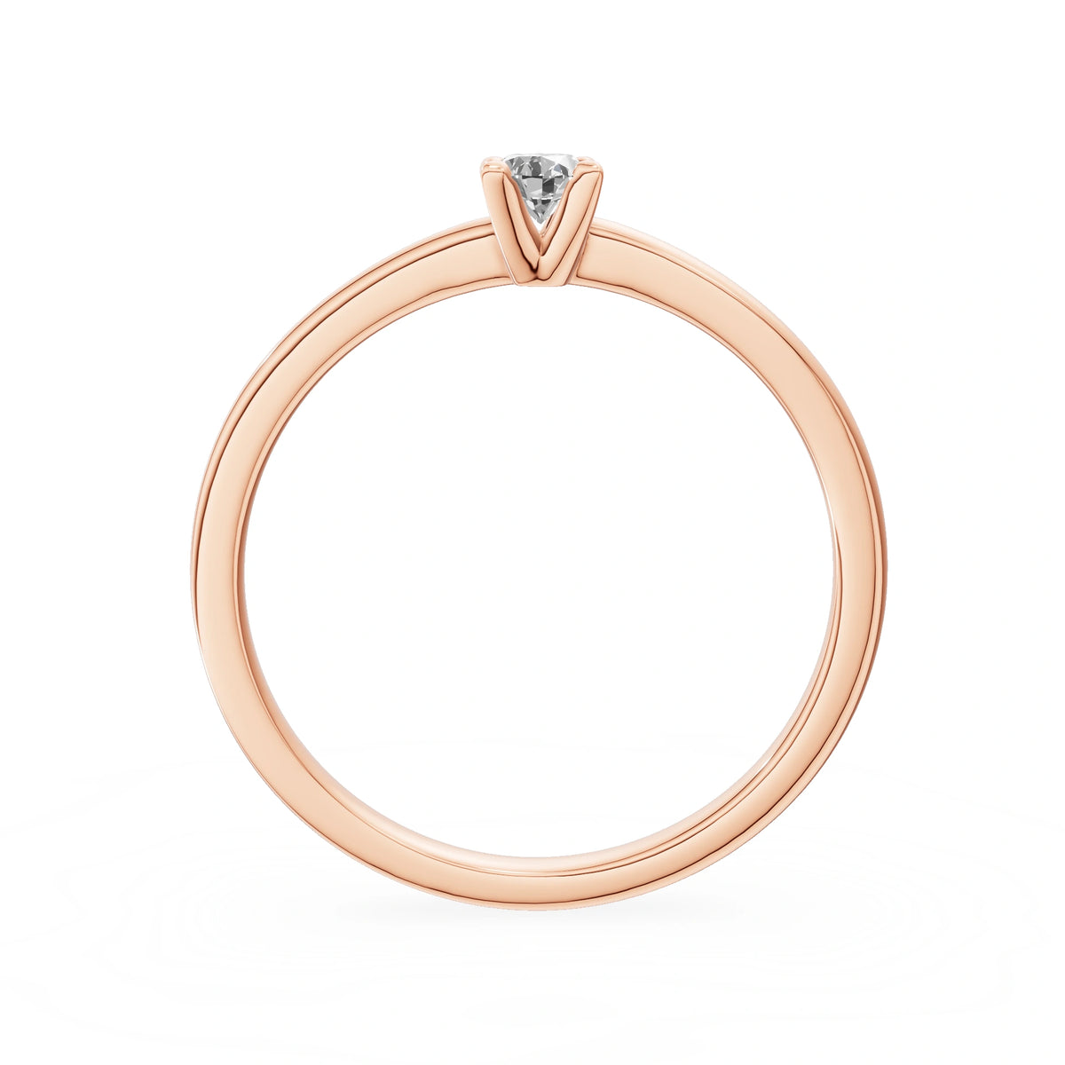 Gremari Seven Grace zásnubný prsteň z ružového zlata s 0,15 ct prírodným diamantom – Oval
