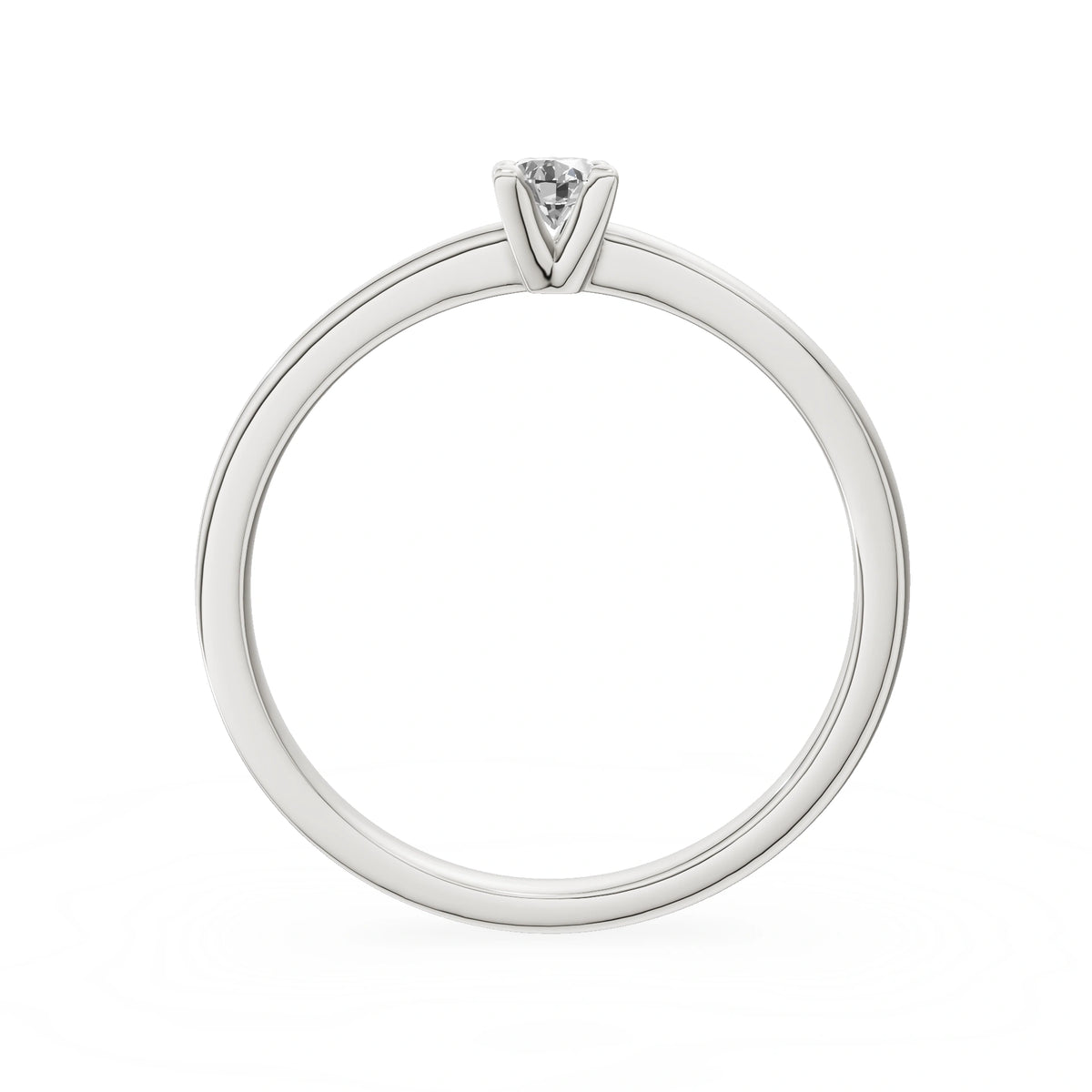 Gremari Seven Grace zásnubný prsteň z bieleho zlata s 0,15 ct lab-grown diamantom – Oval