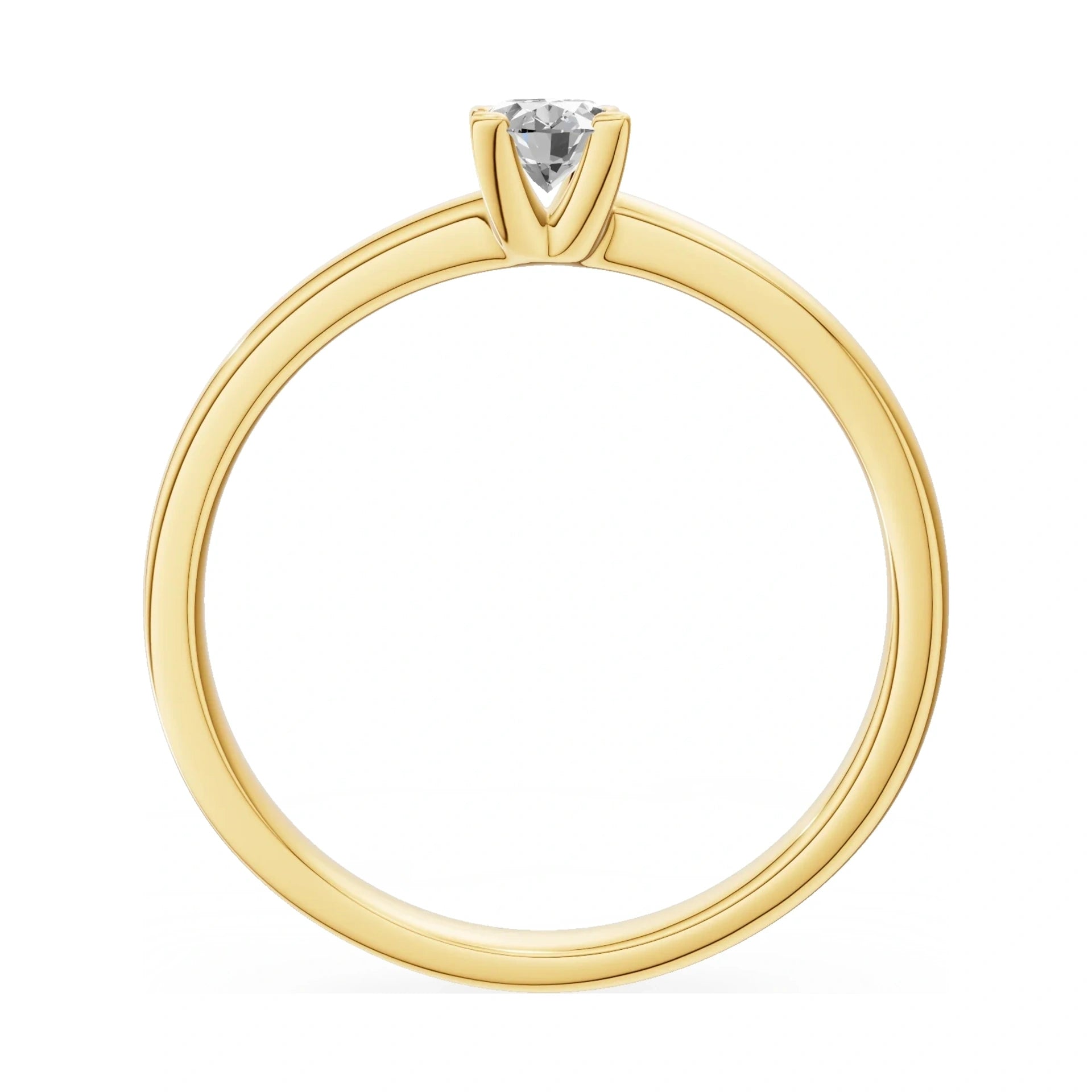GREMARI Seven Grace oval-cut lab-grown diamond engagement ring in 14K yellow gold, 0.50 ct