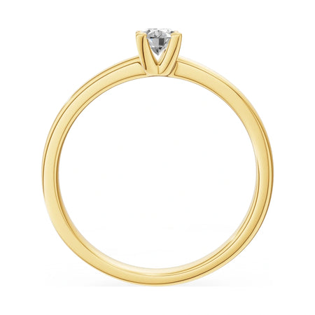 GREMARI Seven Grace oval-cut lab-grown diamond engagement ring in 14K yellow gold, 0.50 ct