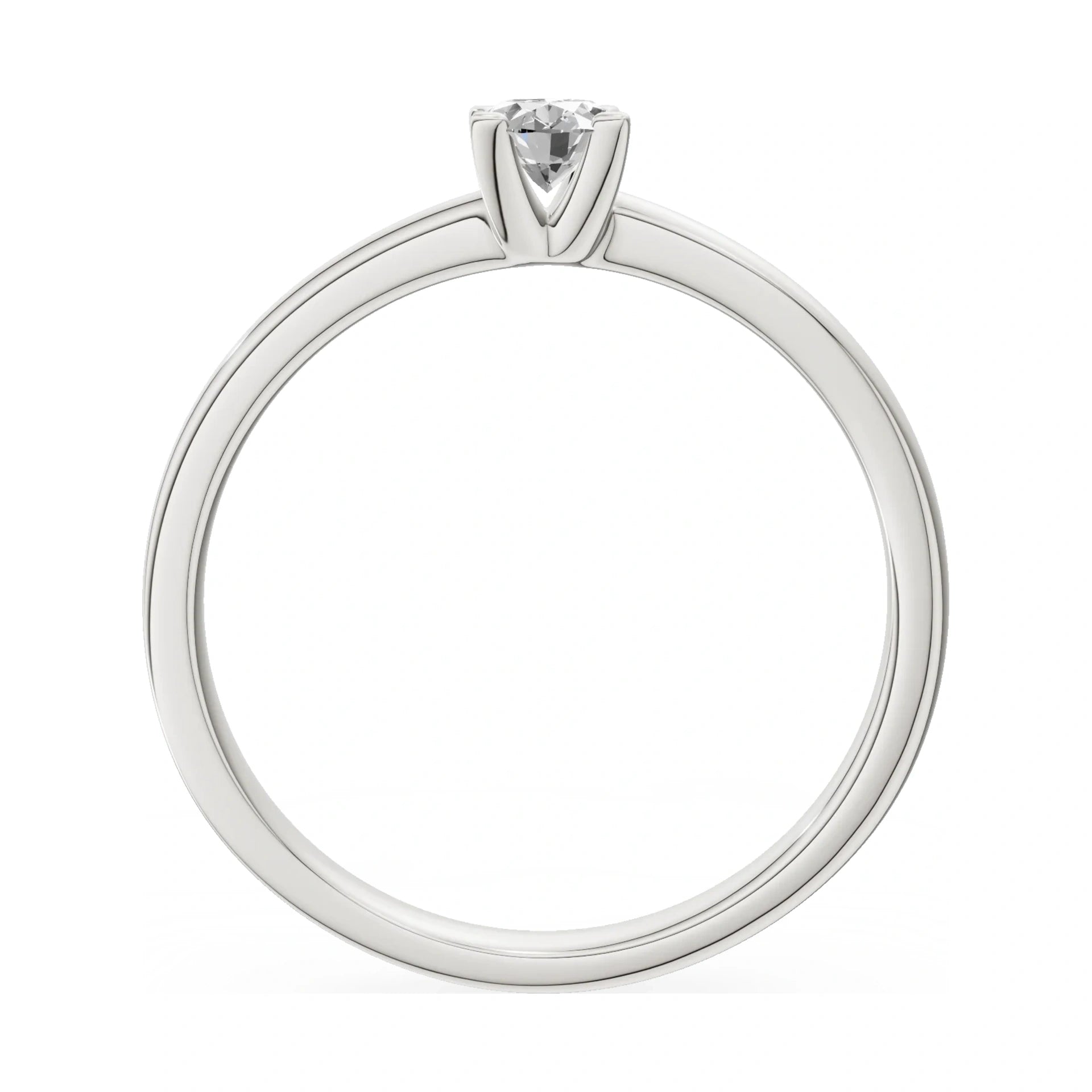 14K white gold GREMARI Seven Grace ring with 0.50 ct oval-cut lab-grown diamond