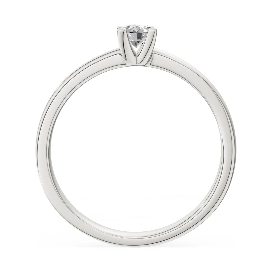 14K white gold GREMARI Seven Grace ring with 0.50 ct oval-cut lab-grown diamond