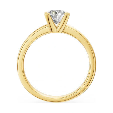 GREMARI Seven Grace oval-cut lab-grown diamond engagement ring in 14K yellow gold, 1.00 ct