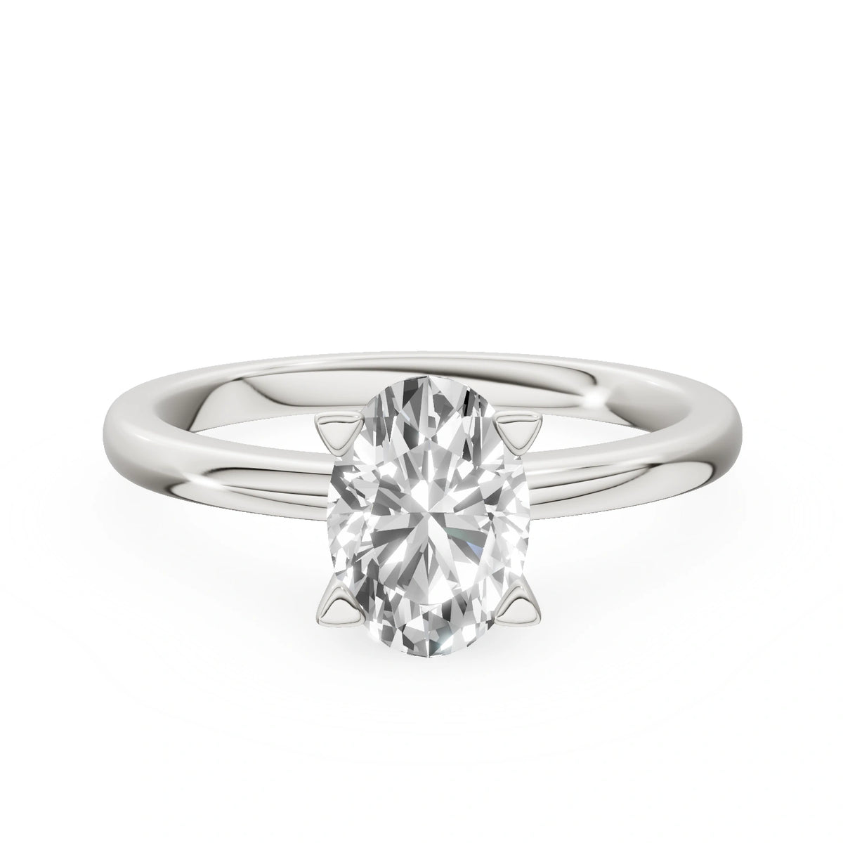 Gremari Seven Grace zásnubný prsteň z bieleho zlata s 1,00 ct prírodným diamantom – Oval