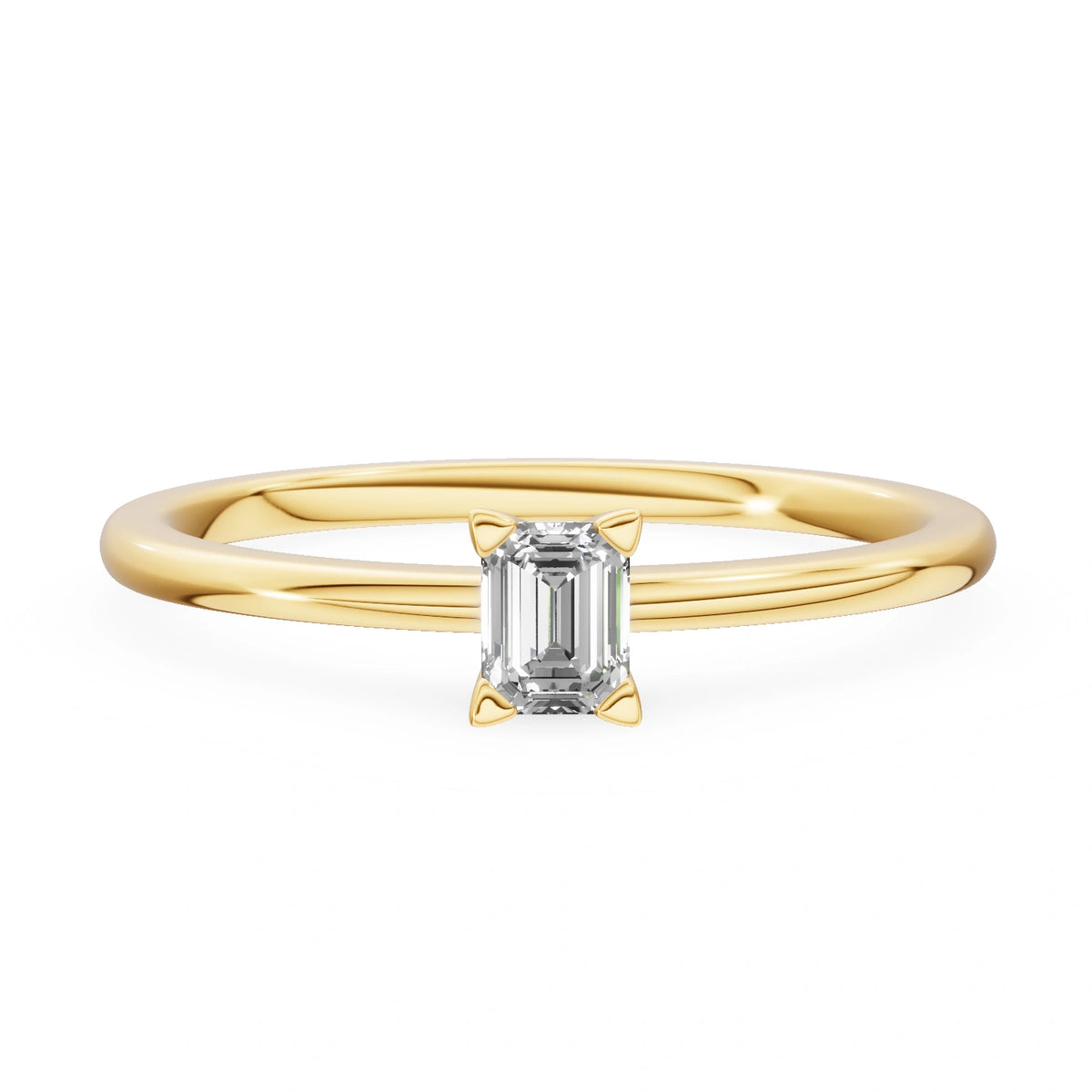 Gremari Seven Grace zásnubný prsteň zo žltého zlata s 0,15 ct prírodným diamantom – Emerald