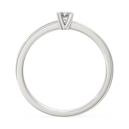 GREMARI Seven Grace emerald-cut lab-grown diamond engagement ring in 14K white gold, 0.15 ct