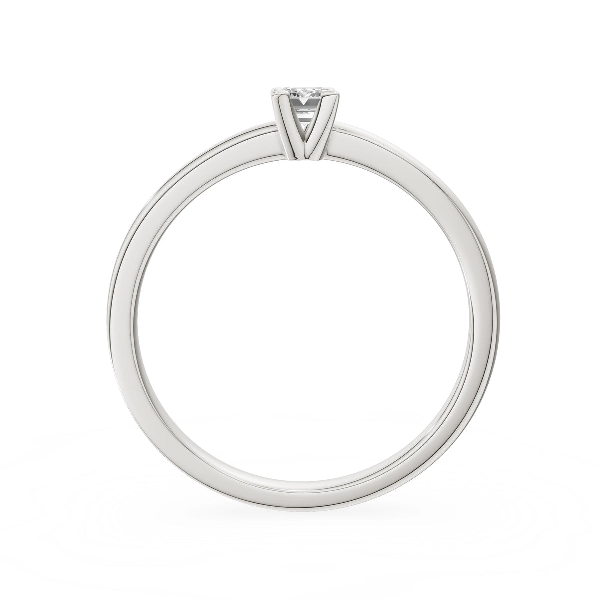 Gremari Seven Grace zásnubný prsteň z bieleho zlata s 0,15 ct lab-grown diamantom – Emerald