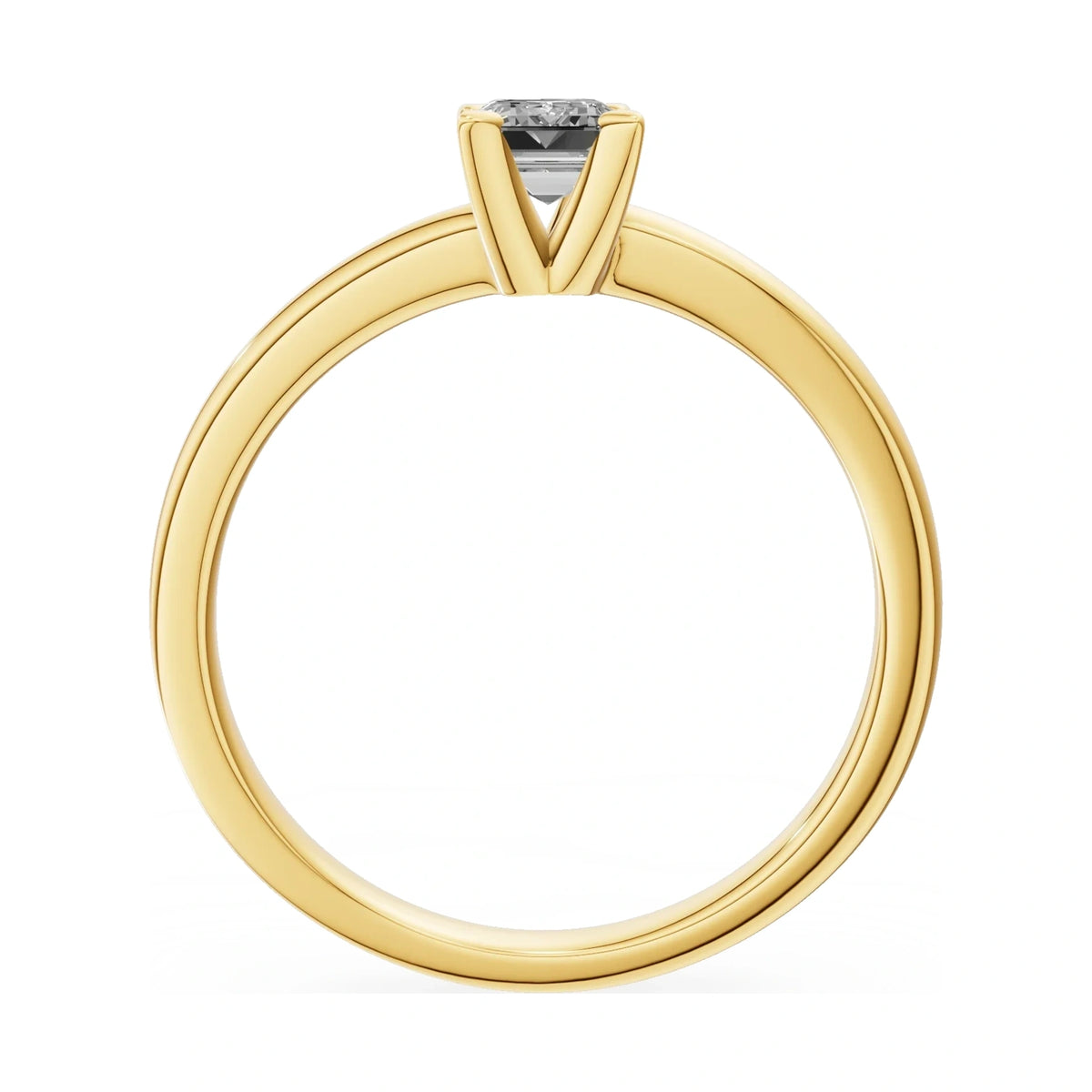 GREMARI Seven Grace emerald-cut lab-grown diamond engagement ring in 14K yellow gold, 0.50 ct