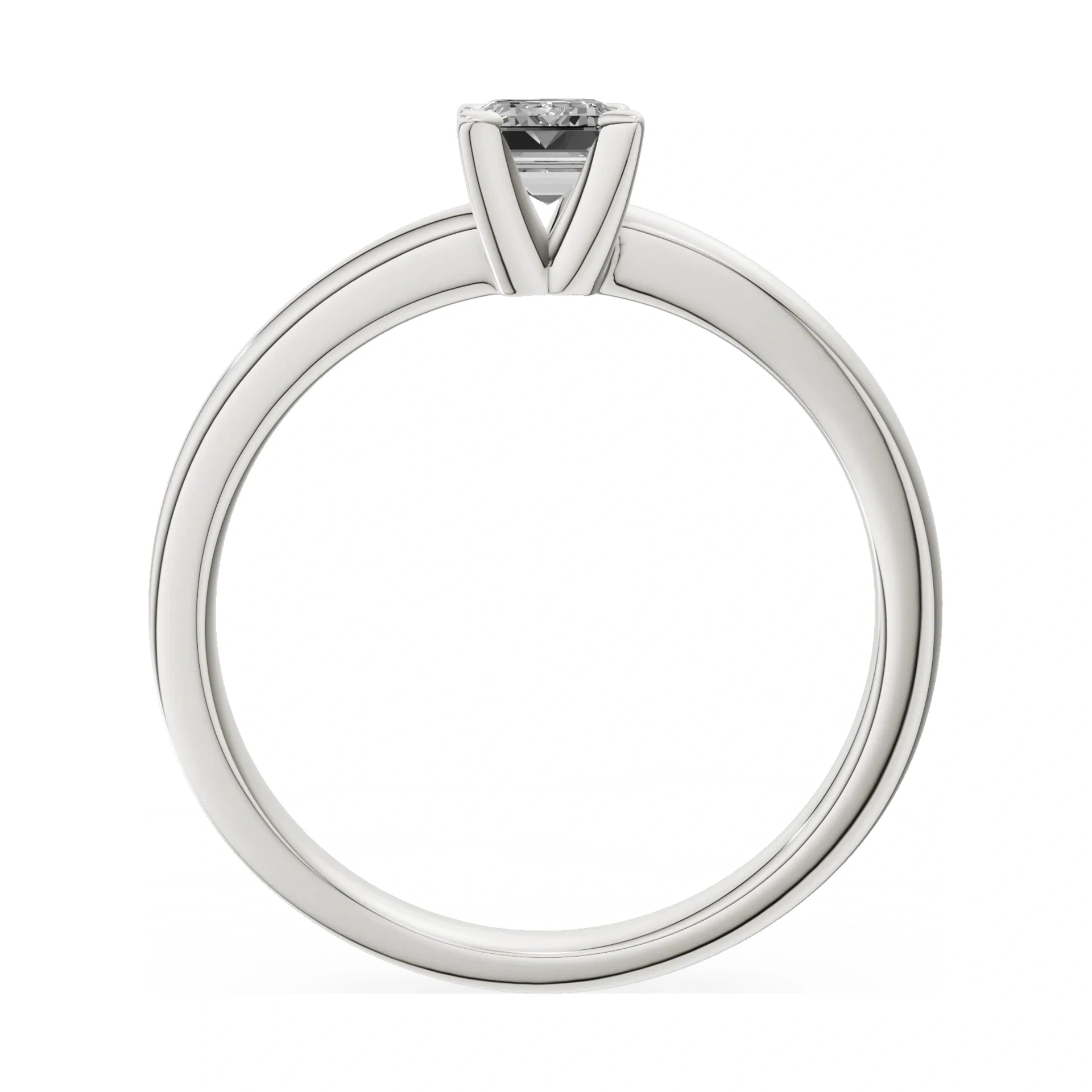 GREMARI Seven Grace emerald-cut lab-grown diamond engagement ring in 14K white gold, 0.50 ct