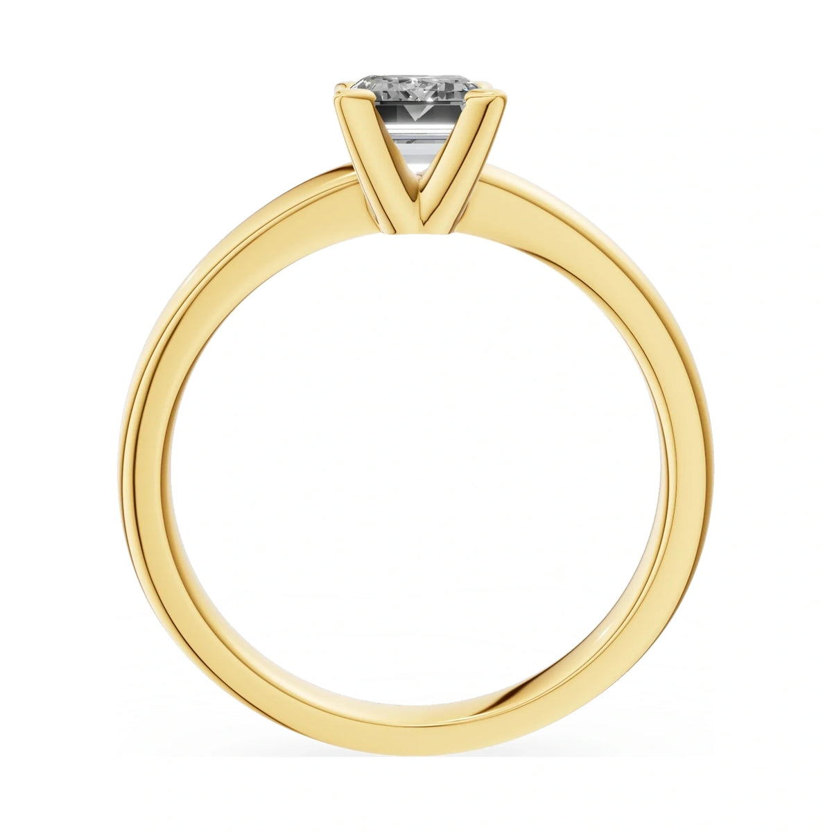 GREMARI Seven Grace emerald-cut lab-grown diamond engagement ring in 14K yellow gold, 1.00 ct