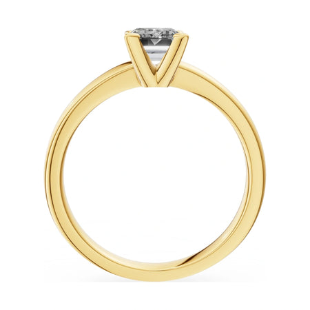 GREMARI Seven Grace emerald-cut lab-grown diamond engagement ring in 14K yellow gold, 1.00 ct