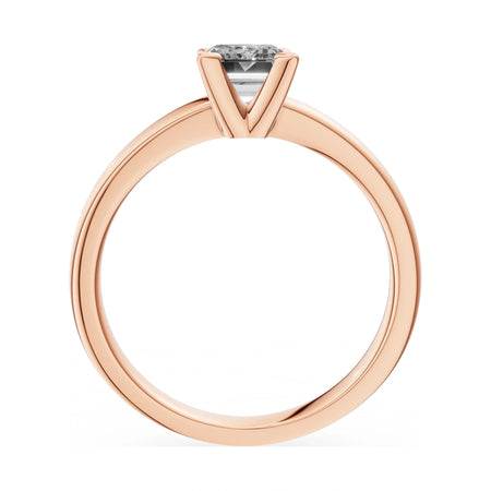 GREMARI Seven Grace emerald-cut lab-grown diamond engagement ring in 14K rose gold, 1.00 ct