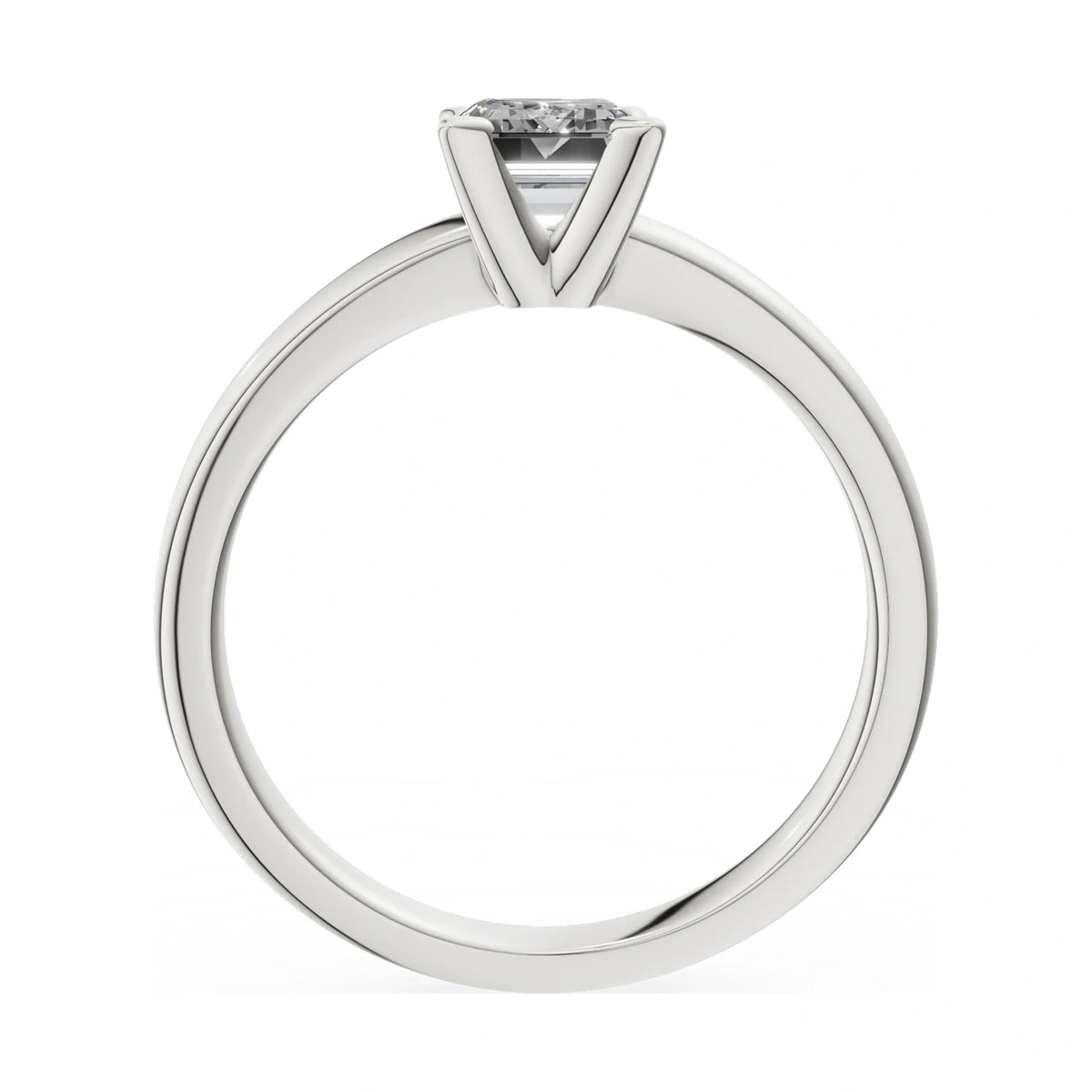 GREMARI Seven Grace emerald-cut lab-grown diamond engagement ring in 14K white gold, 1.00 ct