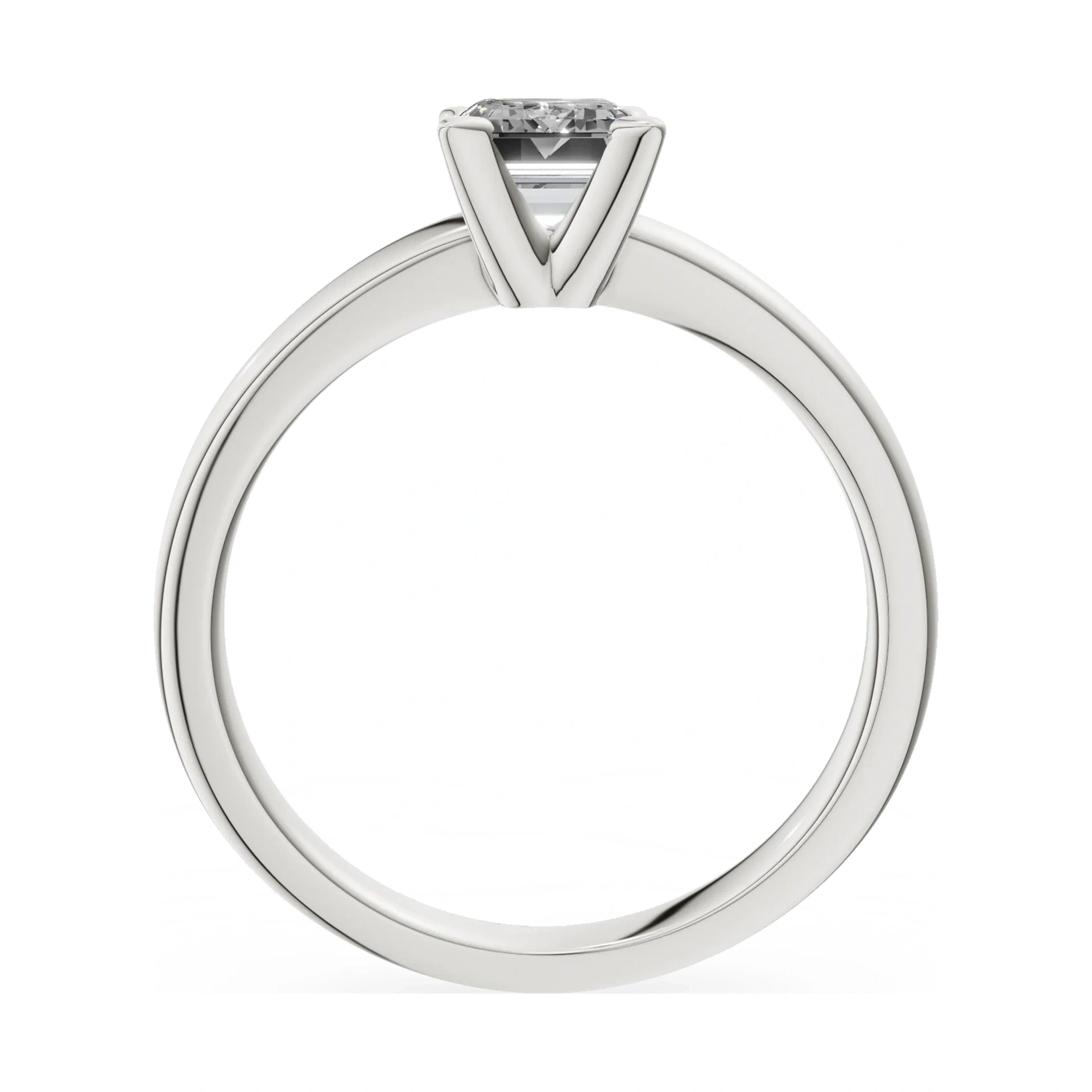 GREMARI Seven Grace emerald-cut lab-grown diamond engagement ring in 14K white gold, 1.00 ct