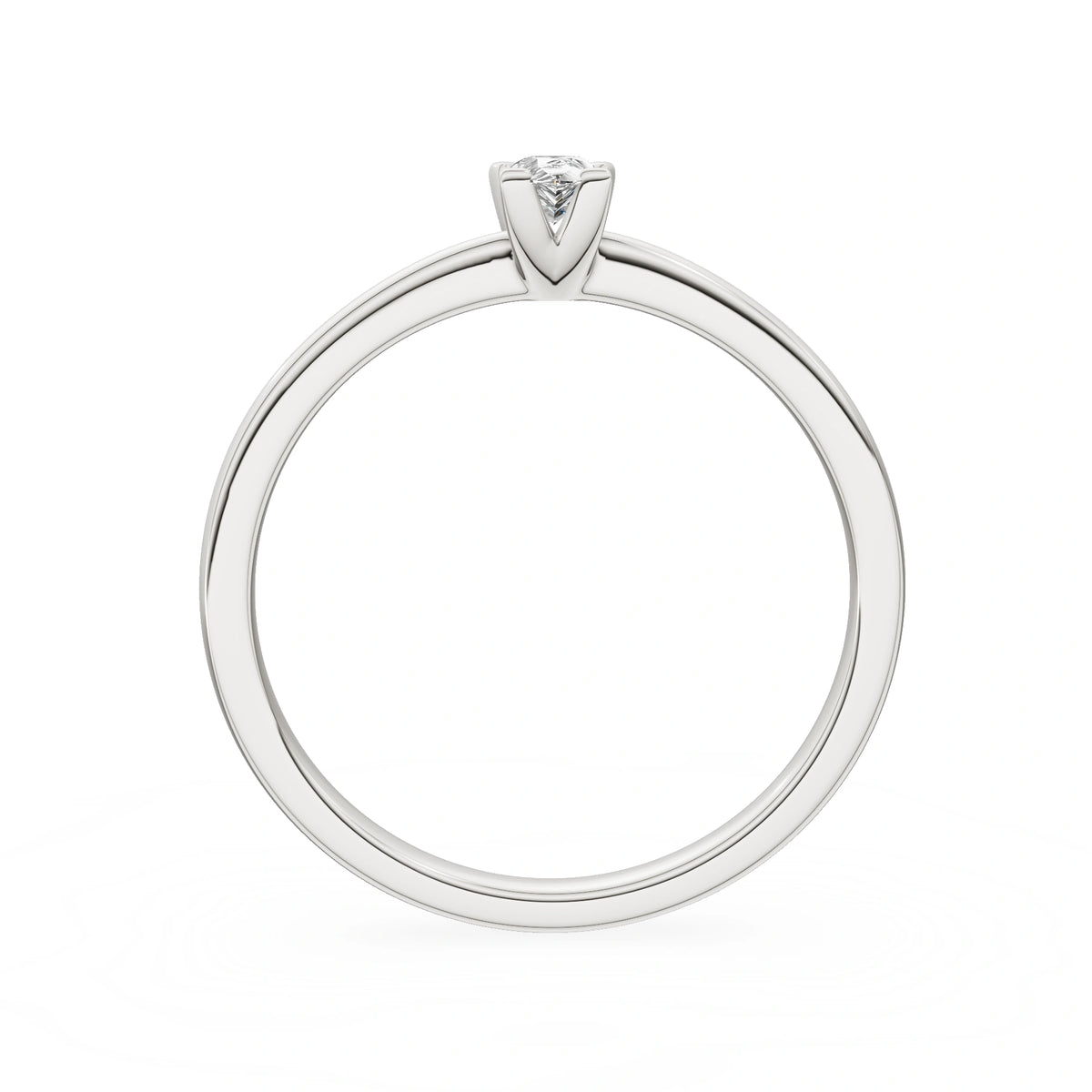 Gremari Seven Grace zásnubný prsteň z bieleho zlata s 0,15 ct prírodným diamantom – Pear