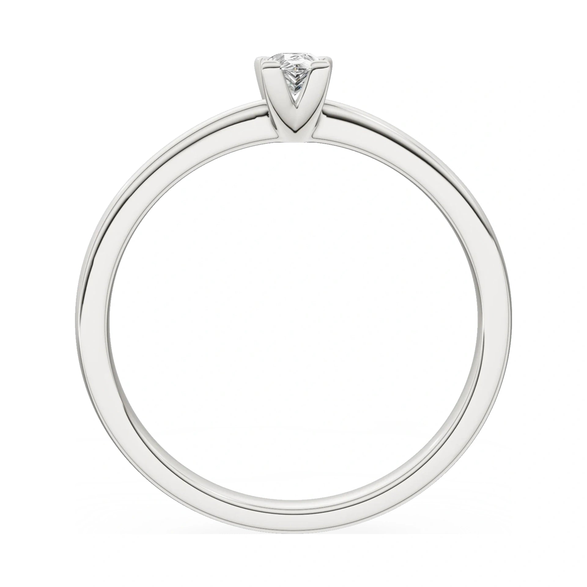 GREMARI Seven Grace pear-cut lab-grown diamond engagement ring in 14K white gold, 0.15 ct