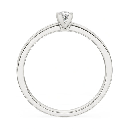GREMARI Seven Grace pear-cut lab-grown diamond engagement ring in 14K white gold, 0.15 ct