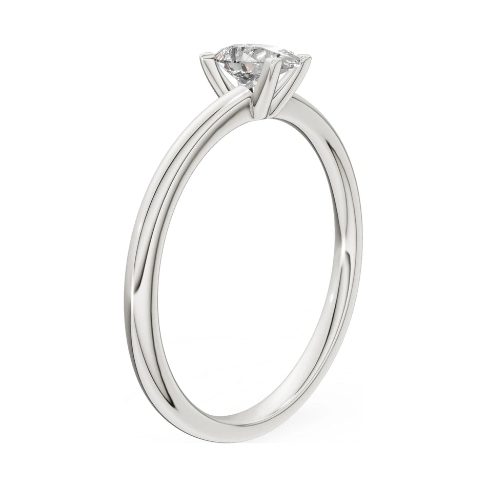 14K white gold GREMARI Seven Grace ring with 0.30 ct pear-cut lab-grown diamond