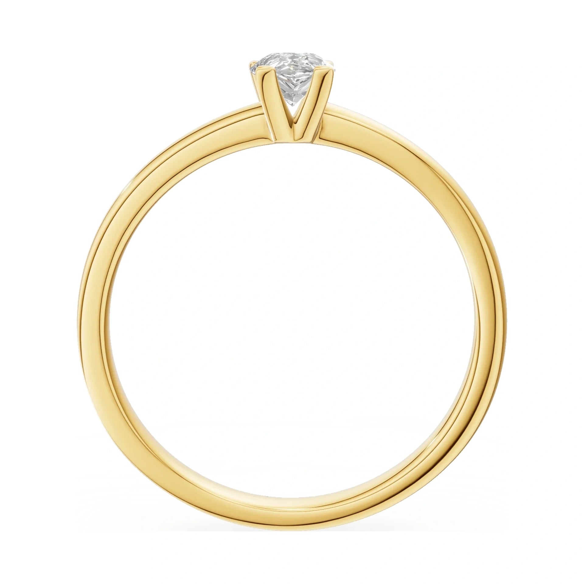 GREMARI Seven Grace pear-cut lab-grown diamond engagement ring in 14K yellow gold, 0.30 ct