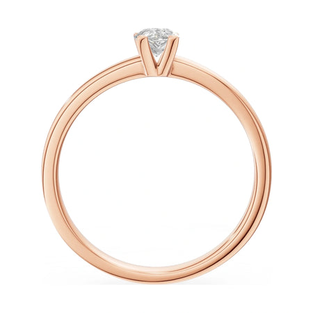 GREMARI Seven Grace pear-cut lab-grown diamond engagement ring in 14K rose gold, 0.30 ct