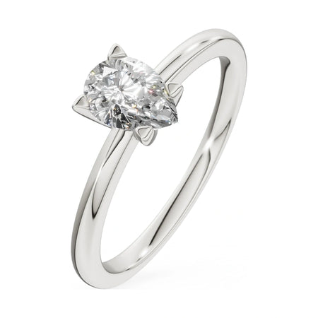 0.50 ct pear-cut lab-grown diamond GREMARI Seven Grace engagement ring in 14K white gold