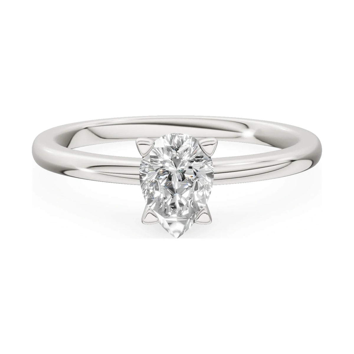 GREMARI Seven Grace 14K white gold engagement ring with 0.50 ct pear-cut lab-grown diamond