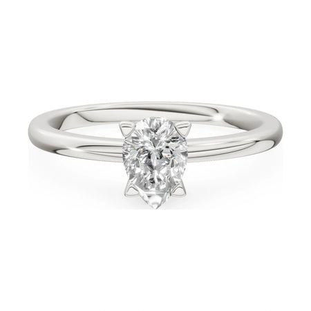 GREMARI Seven Grace 14K white gold engagement ring with 0.50 ct pear-cut lab-grown diamond