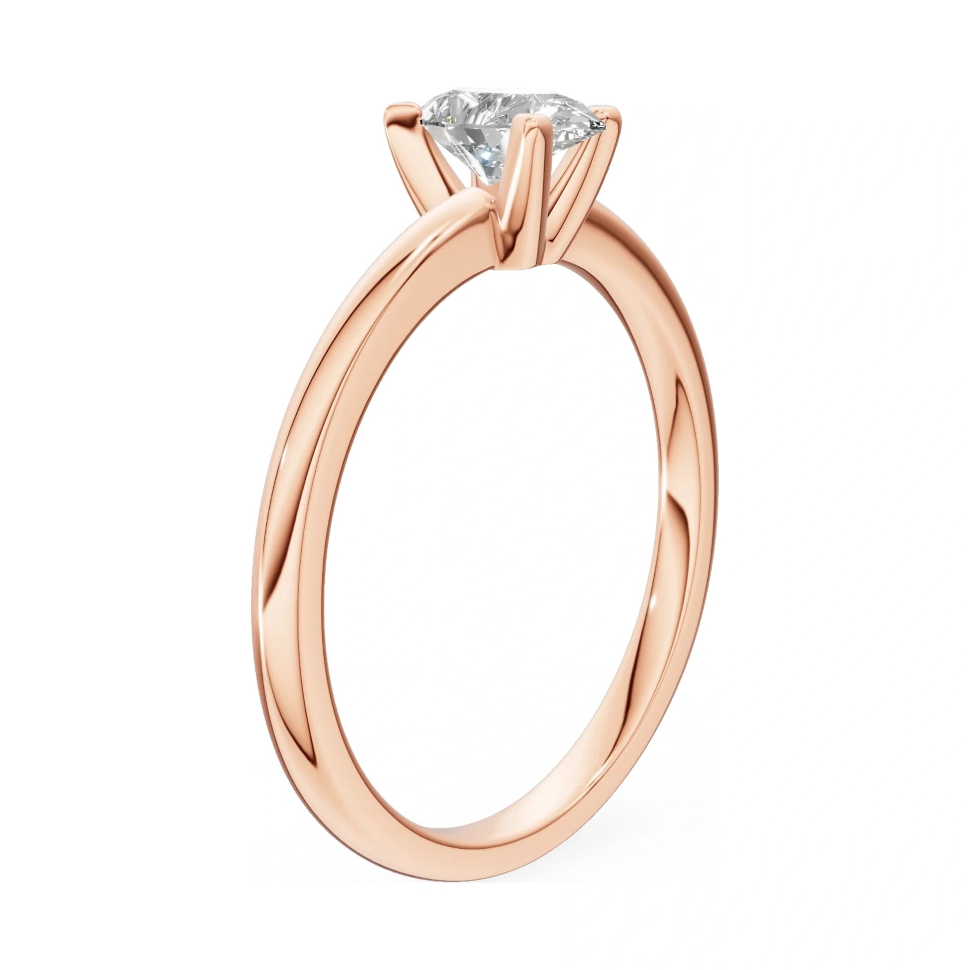 14K rose gold GREMARI Seven Grace ring with 0.50 ct pear-cut lab-grown diamond