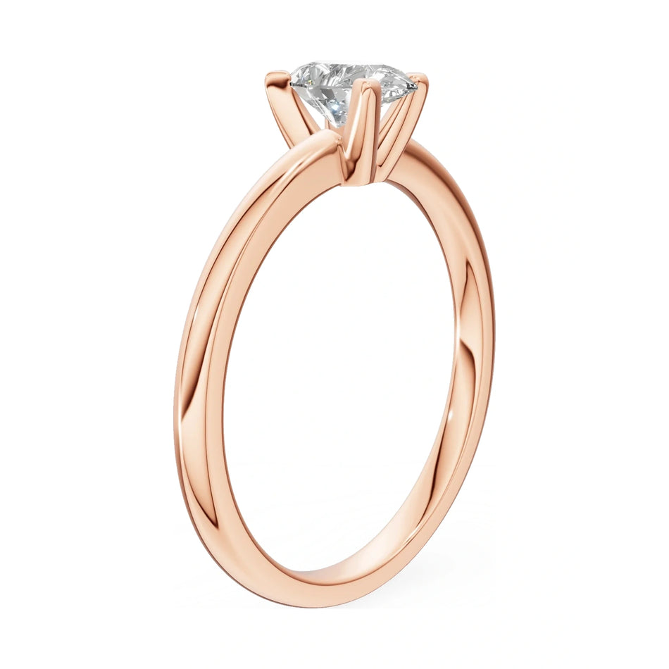 14K rose gold GREMARI Seven Grace ring with 0.50 ct pear-cut lab-grown diamond