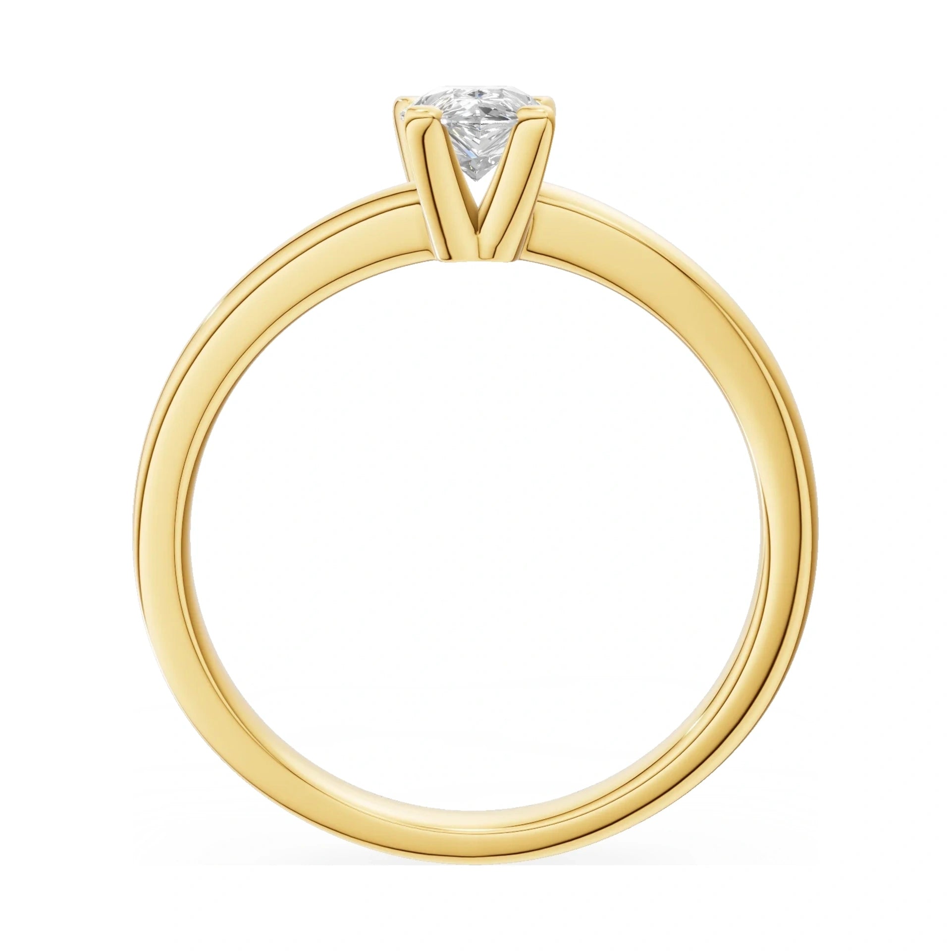 GREMARI Seven Grace pear-cut lab-grown diamond engagement ring in 14K yellow gold, 0.50 ct