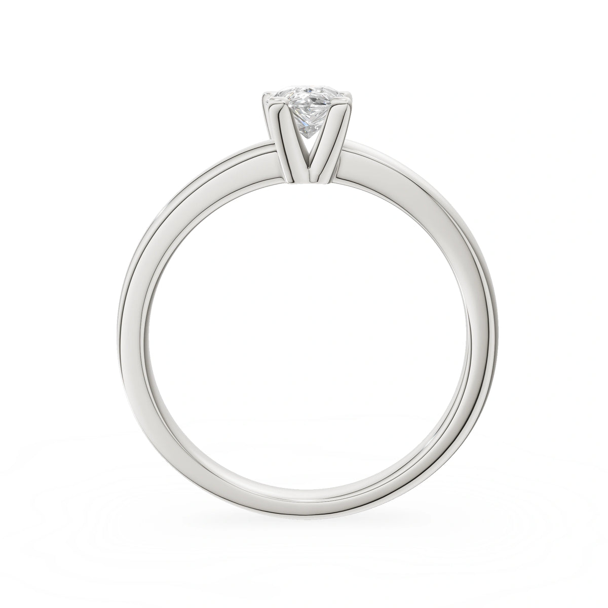 Gremari Seven Grace zásnubný prsteň z bieleho zlata s 0,50 ct lab-grown diamantom – Pear