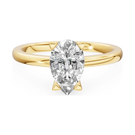 GREMARI Seven Grace 14K yellow gold engagement ring with 1.00 ct pear-cut lab-grown diamond