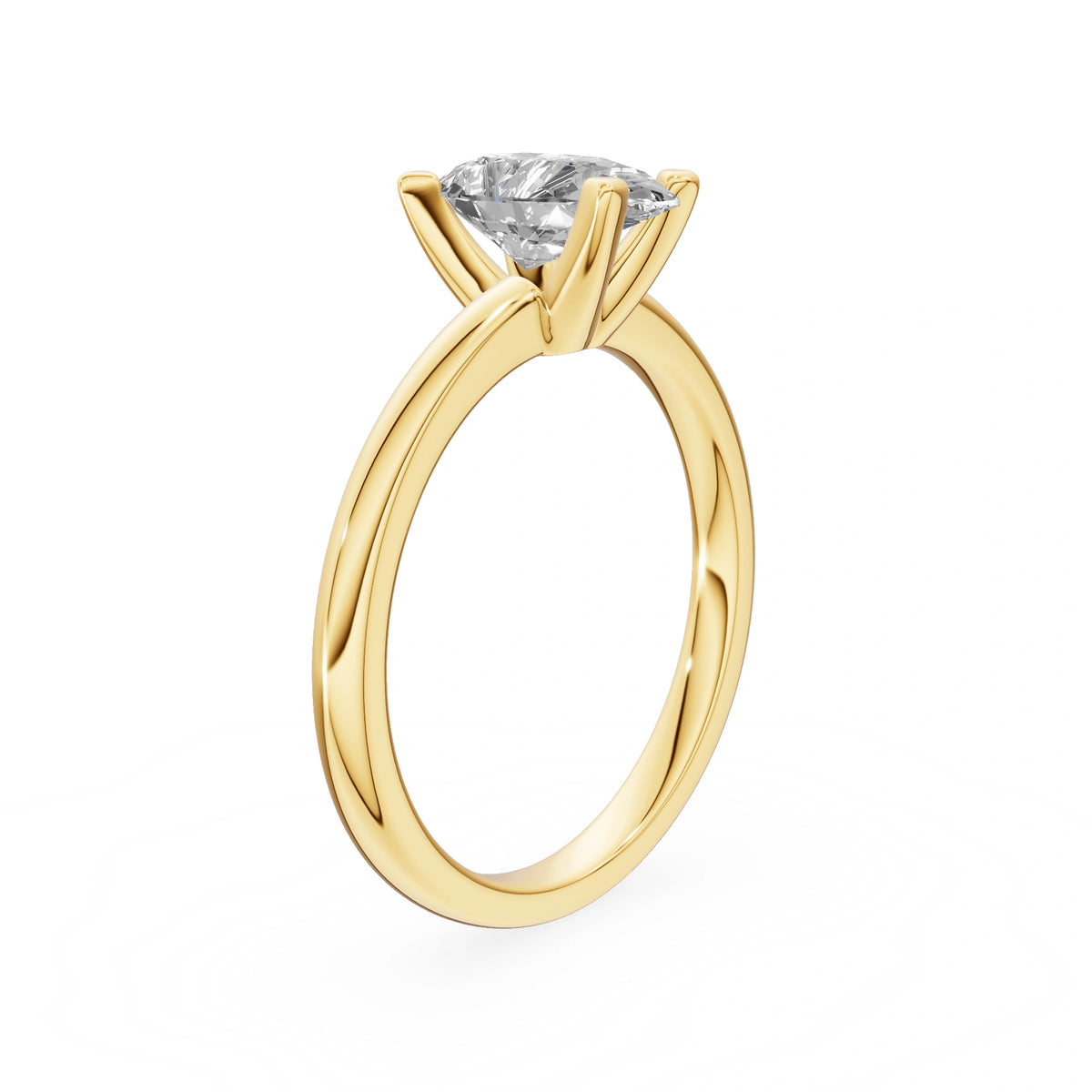 Gremari Seven Grace zásnubný prsteň zo žltého zlata s 1,00 ct prírodným diamantom – Pear