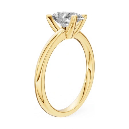 14K yellow gold GREMARI Seven Grace ring with 1.00 ct pear-cut lab-grown diamond