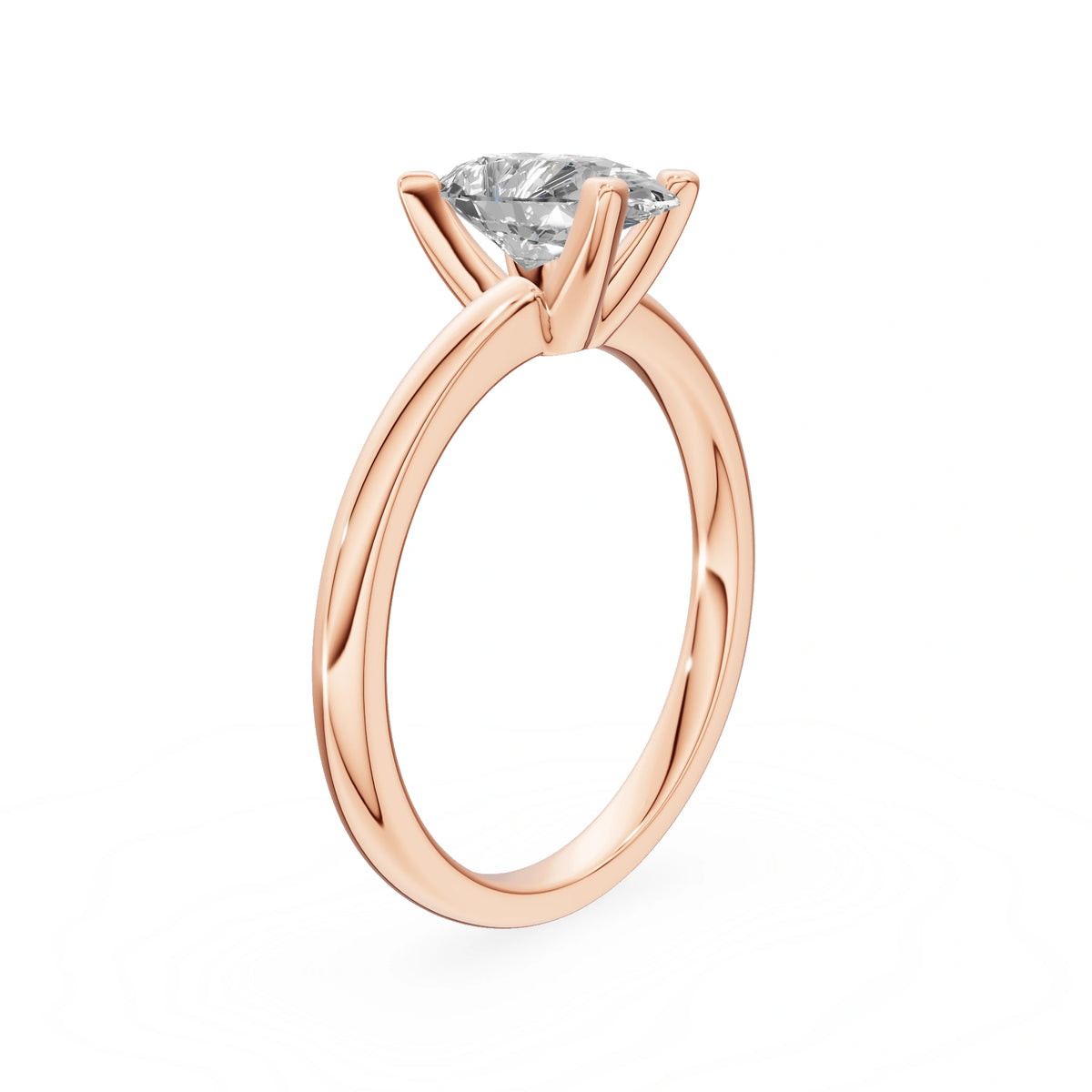 Gremari Seven Grace zásnubný prsteň z ružového zlata s 1,00 ct prírodným diamantom – Pear